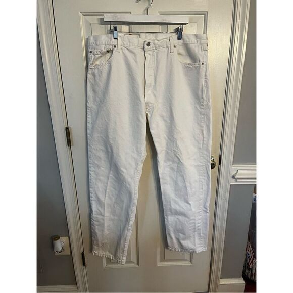 Levi’s 501 Vintage Red Tab White Made in America Jeans Straight Sz 42X30 EUC - Picture 1 of 8